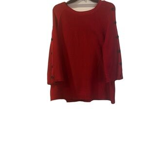 Liz Claiborne Red Crew Neck Sweater